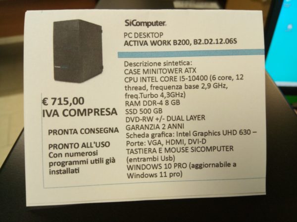SiComputer Activa Work B200 B2.D2.12.06S - immagine 6