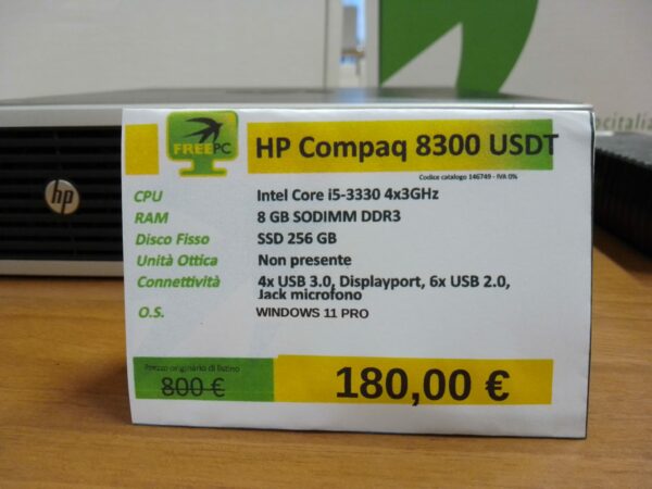 HP Compaq 8300 USDT 256GB ricondizionato - immagine 4