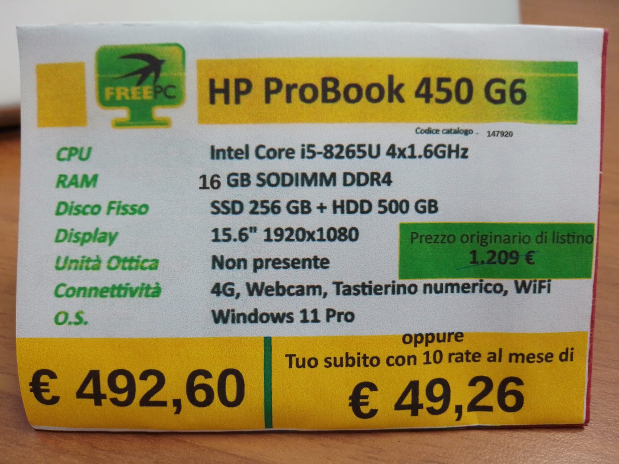 HP ProBook 450 G6 con 16GB RAM ricondizionato - immagine 7