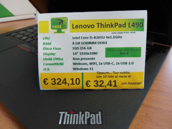 Lenovo ThinkPad L490 ricondizionato - immagine 6