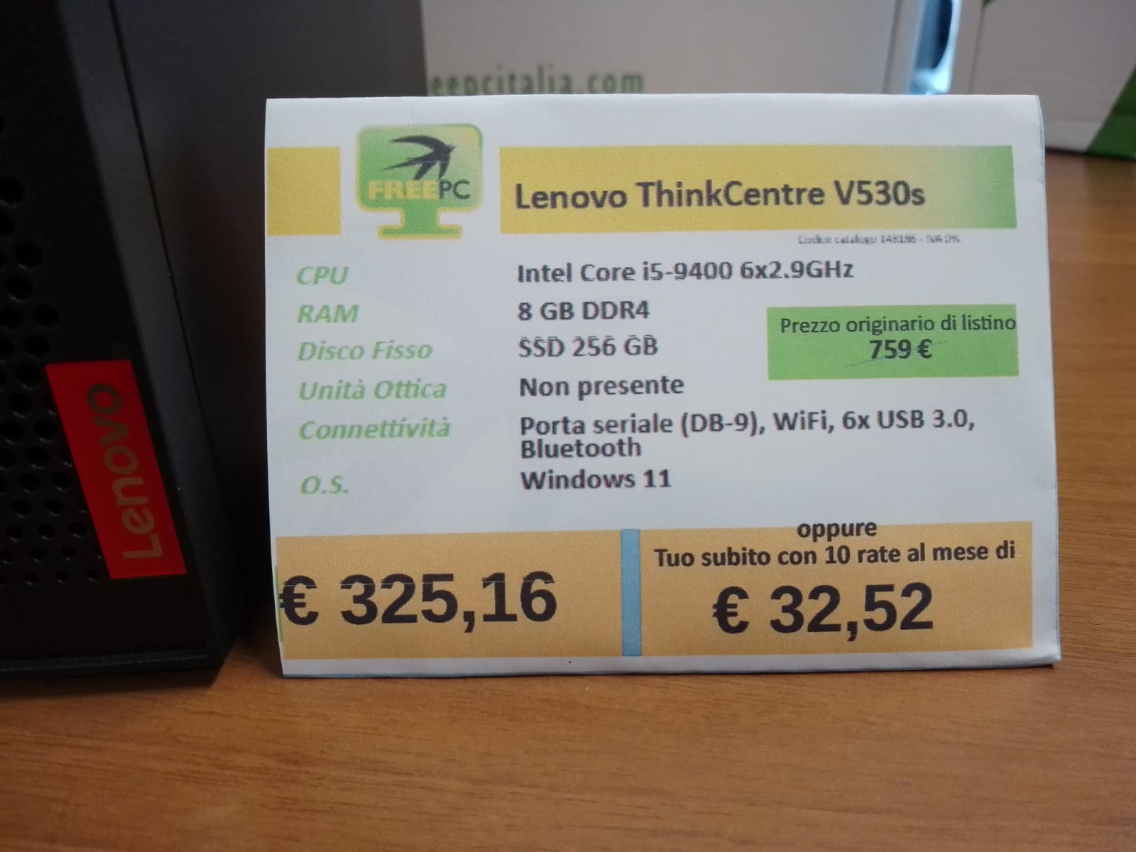 Lenovo ThinkCentre V530S-07ICR SFF ricondizionato - immagine 7